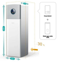 Pompa de caldura de tip ALL IN ONE R32 8kW monofazic, aer-apă A+++ , HISENSE, eficiență energetică A+++